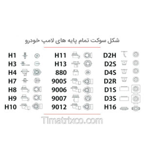 لامپ هدلایت 4طرفه مدل H7